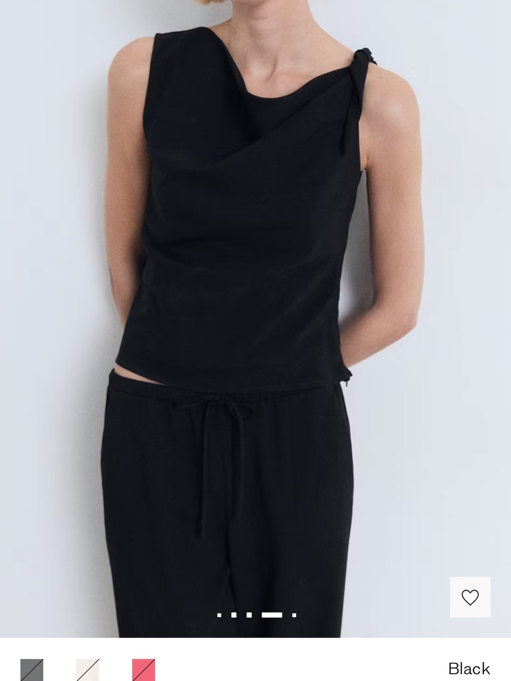 Mango Asymmetrical Draped Top